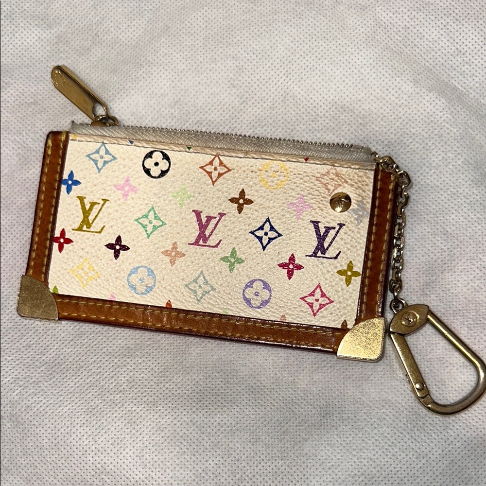 Multicolor Monogram Card Holder